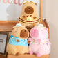 ELAINREN Cute Dress Up Capybara Plush Toy Kawaii Capybara Stuffed Animals Wearing Pink Skirt /9.8‘’