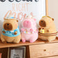 ELAINREN Cute Dress Up Capybara Plush Toy Kawaii Capybara Stuffed Animals Wearing Blue T-Shirt/9.8‘’