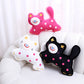ELAINREN Big Colorful Dot Cat Stuffed Body Pillow Super Soft Black Kitten Cat Plush Gifts/48cm