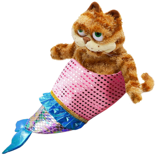 EAAINREN Cute Garfield Dress Up Like A Mermaid Cuddly Mermaid Kitten Stuffed Animals Toy/30cm