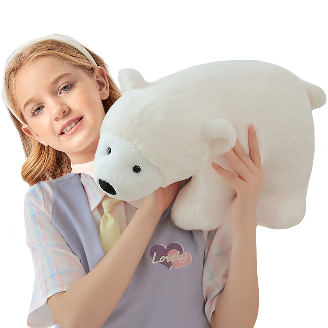 ELAINREN Big Ice Bear Stuffed Animals Pillow/19.6''