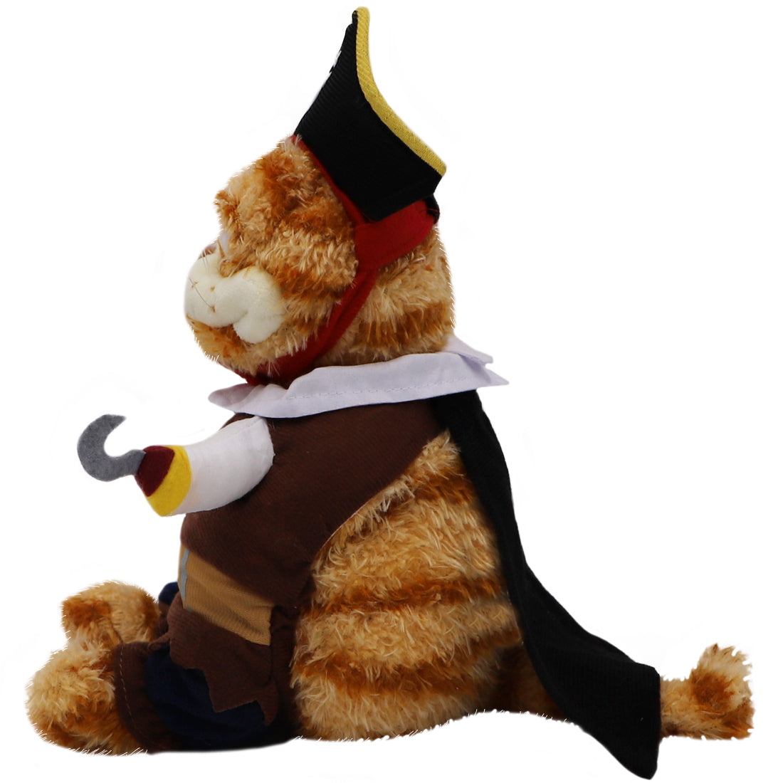 ELAINREN Halloween Garfield Plush Toy Pirate Fat Orange Cat Plush Kitten Toy Dress Up Pirate Costume-30CM