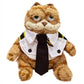 ELAINREN Garfield Pilot Plush Toy Fat Orange Cat Stuffed Toy Wearing Pilot Costume/11.8inch