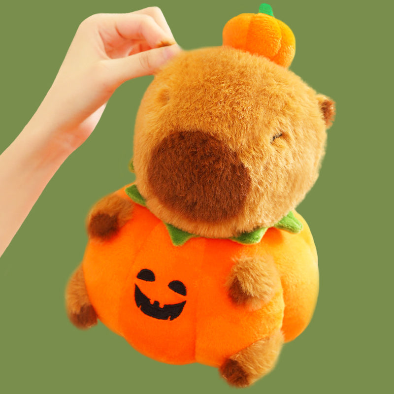 ELAINREN Halloween Capybara Stuffed Animal Cute Pumpkin Capybara Plush Toy/9.8''