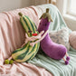 ELAINREN Big Eggplant Plush Long Body Pillow Soft Vegetable Stuff Toy /31''