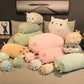 ELAINREN Cuddly Chubby White Cat Plush Soft Hugging Pillow Decor-23.6''