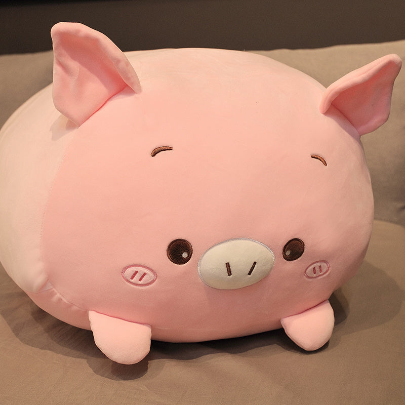 ELAINREN Giant Fluffy Pig Plush Body Pillow Soft Pink Pig Stuffed Animal Toy-23.6''
