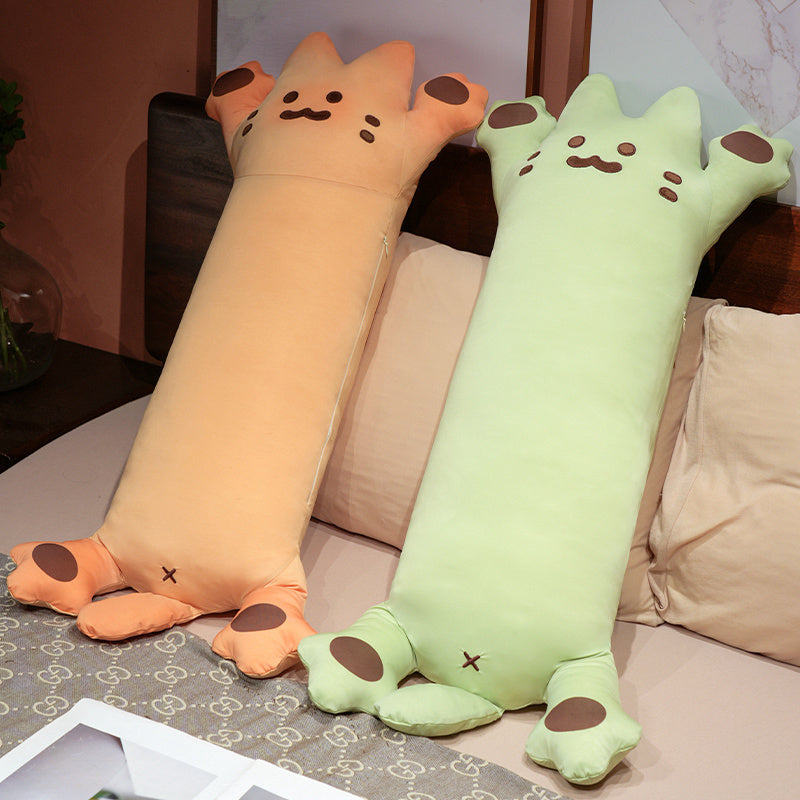 ELAINREN Soft Long Cat Plush Pillow Cuddly Kitten Stuffed Cushion/120cm