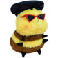ELAINREN Cuddly Smiling Bee Plush Toy with Beret Hat and Sunglasses