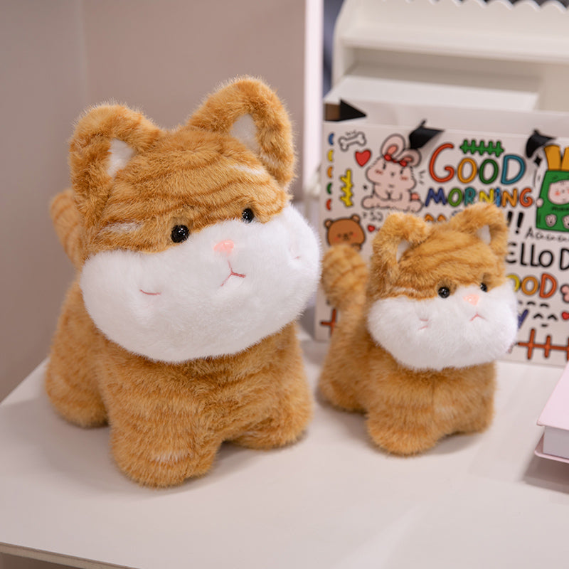 ELAINREN Sitting Tabby Cat Stuffed Animals Toy GIfts
