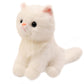 ELAINREN Realistic White Cat Stuffed Kitten Kitty Toy Gifts/20cm