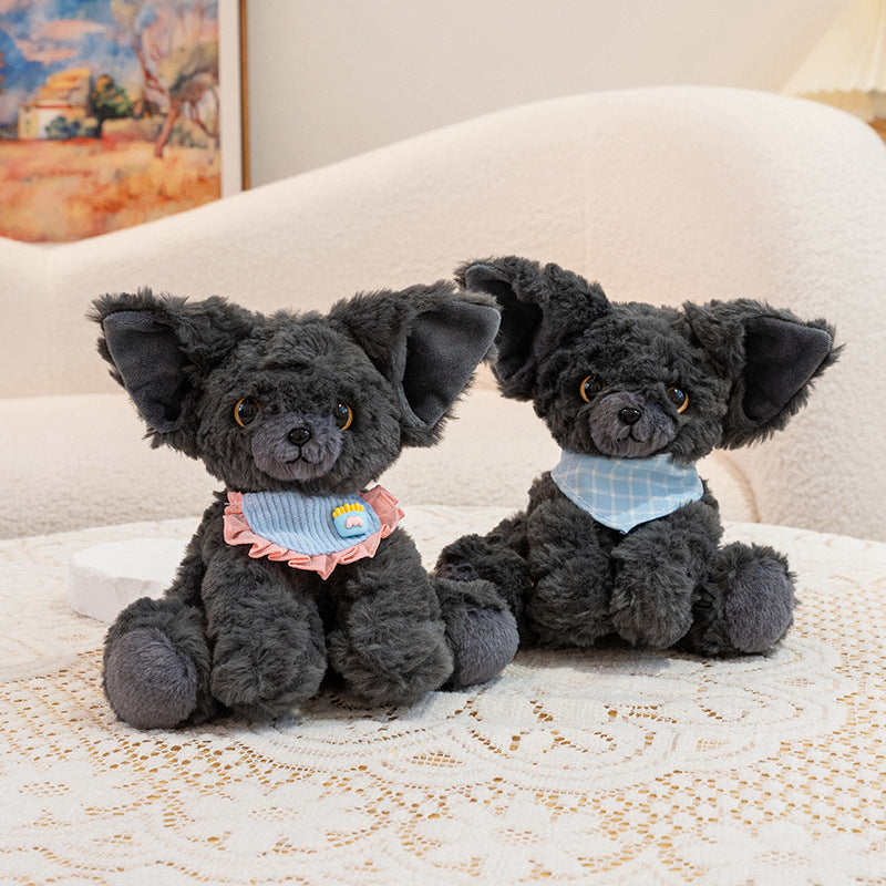 ELAINREN Lifelike Gray Kitten Stuffed Cat Plush Toy/13cm