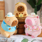 ELAINREN Cute Dress Up Capybara Plush Toy Kawaii Capybara Stuffed Animals Wearing Blue T-Shirt/9.8‘’