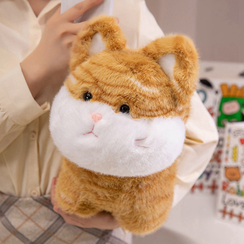 ELAINREN Sitting Tabby Cat Stuffed Animals Toy GIfts