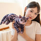 ELAINREN Realistic Black Tabby Cat Plush Toy