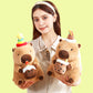 ELAINREN Cute Birthday Capybara Stuffed Animal Kawaii Capybara Plush Toy Wearing Birthday Hat/11.8''