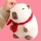 ELAINREN White Furry Capybara Plush Pillow Soft Capybara Stuffed Animal Toy Gifts/9.8Inch