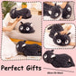 ELAINREN Ultra-Soft Gray Kitten Plush Pillow Cuddly Black Cat Kitty Stuffed Animals Gifts/55cm