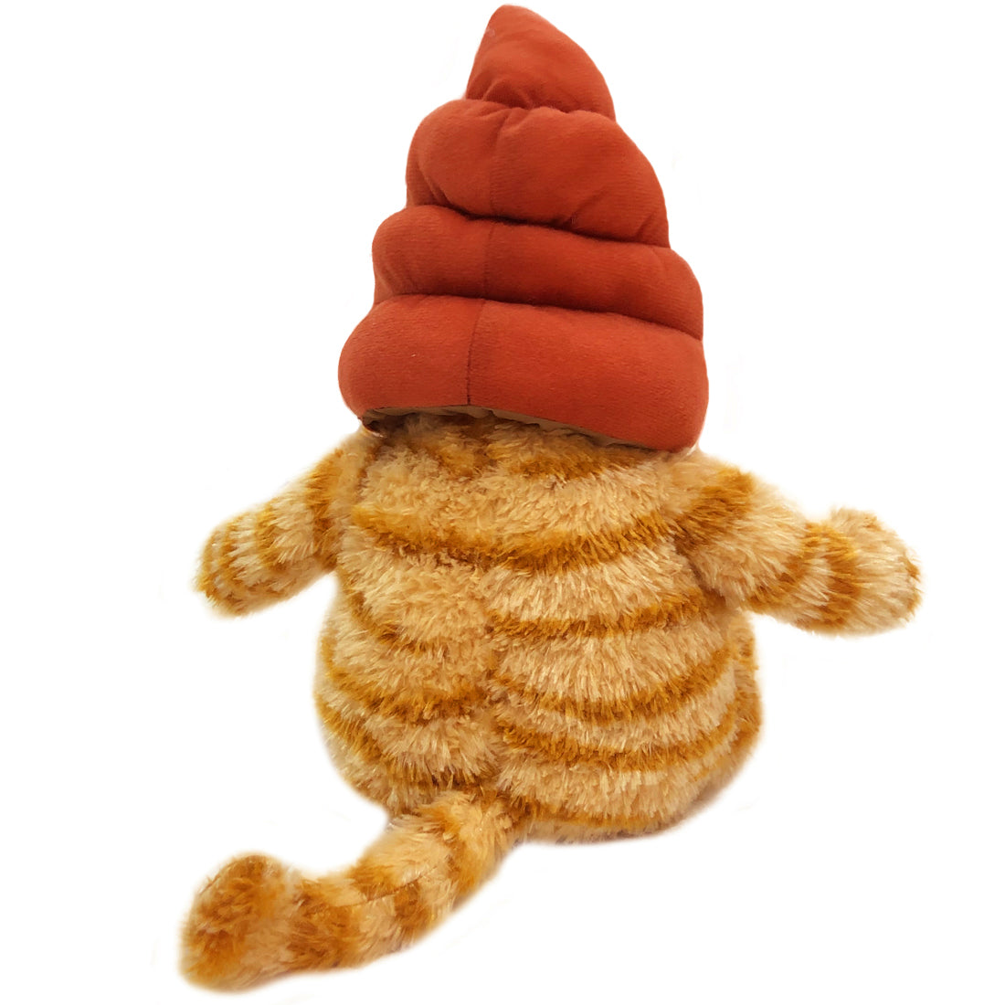 ELAINREN Halloween Garfield Plush Toy with Poop Hat Fat Orange Cat Plush Kitten Toy Dressing Up Poop Costume-30cm