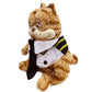 ELAINREN Garfield Pilot Plush Toy Fat Orange Cat Stuffed Toy Wearing Pilot Costume/11.8inch