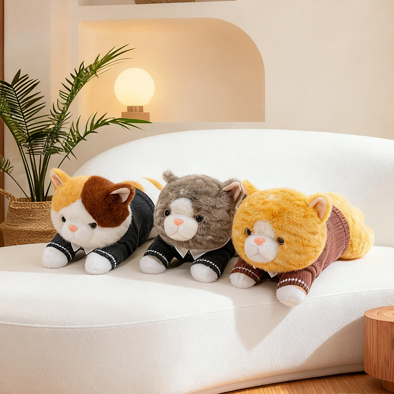 ELAINREN Realistic Cat Kitten Stuffed Animals Toy Gifts/40cm