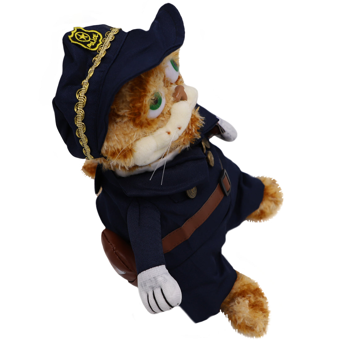 ELAINREN Halloween Garfield Plush Toy Police Pet Cat Plush Fat Orange Cat Stuffed Dolls-30cm