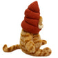 ELAINREN Halloween Garfield Plush Toy with Poop Hat Fat Orange Cat Plush Kitten Toy Dressing Up Poop Costume-30cm