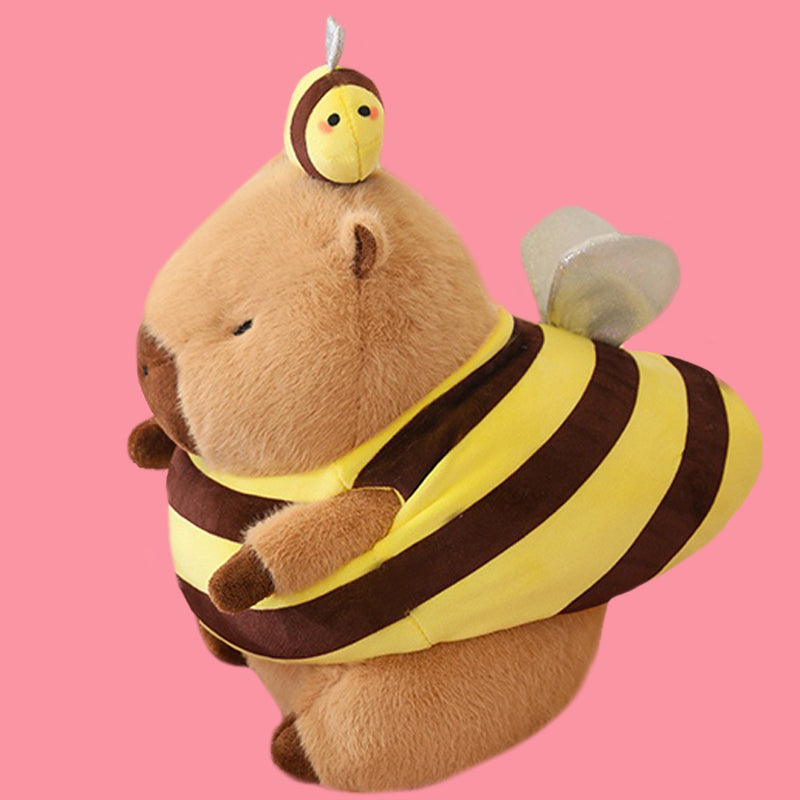 ELAINREN Cute Bee Capybara Plush Toy Kawaii Capybara Stuffed Animals Dress Up Bee Costume/11.8‘’