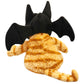 ELAINREN Halloween Bat Garfield Plush Toy Fat Orange Cat Plush Toy Dress Up Bat Costume-30CM