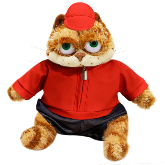 ELAINREN Red Jacket Garfield Stuffed Cat Plush Kitten Toy/11.8''