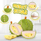 ELAINREN Creative Detachable Durian Plush Toy, Fruit Durian Plush Toy, Durian Plush Pillow, Cute Peeling Durian Plush Doll