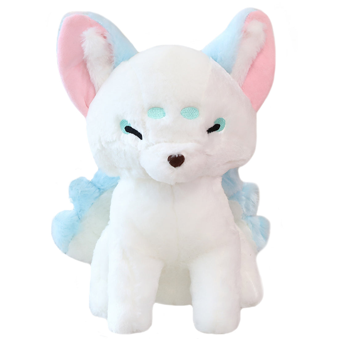 ELAINREN Lifelike Nine-Tailed Fox Stuffed Animals Toy/14.9''x11.8''x7.8''