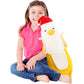 ELAINREN Xmas Banana Duck Plush Toy Cute Stuffed Banana Duck with Christmas Hat/19.6''