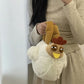 ELAINREN Ugly Buffy The Hen Chicken Stuffed Bag Cute Easter Chicken Plush Bag 11.8''