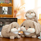 ELAINREN Chubby Brown Bunny Stuff Big Pillow Soft Rabbit Plush Toy/14''