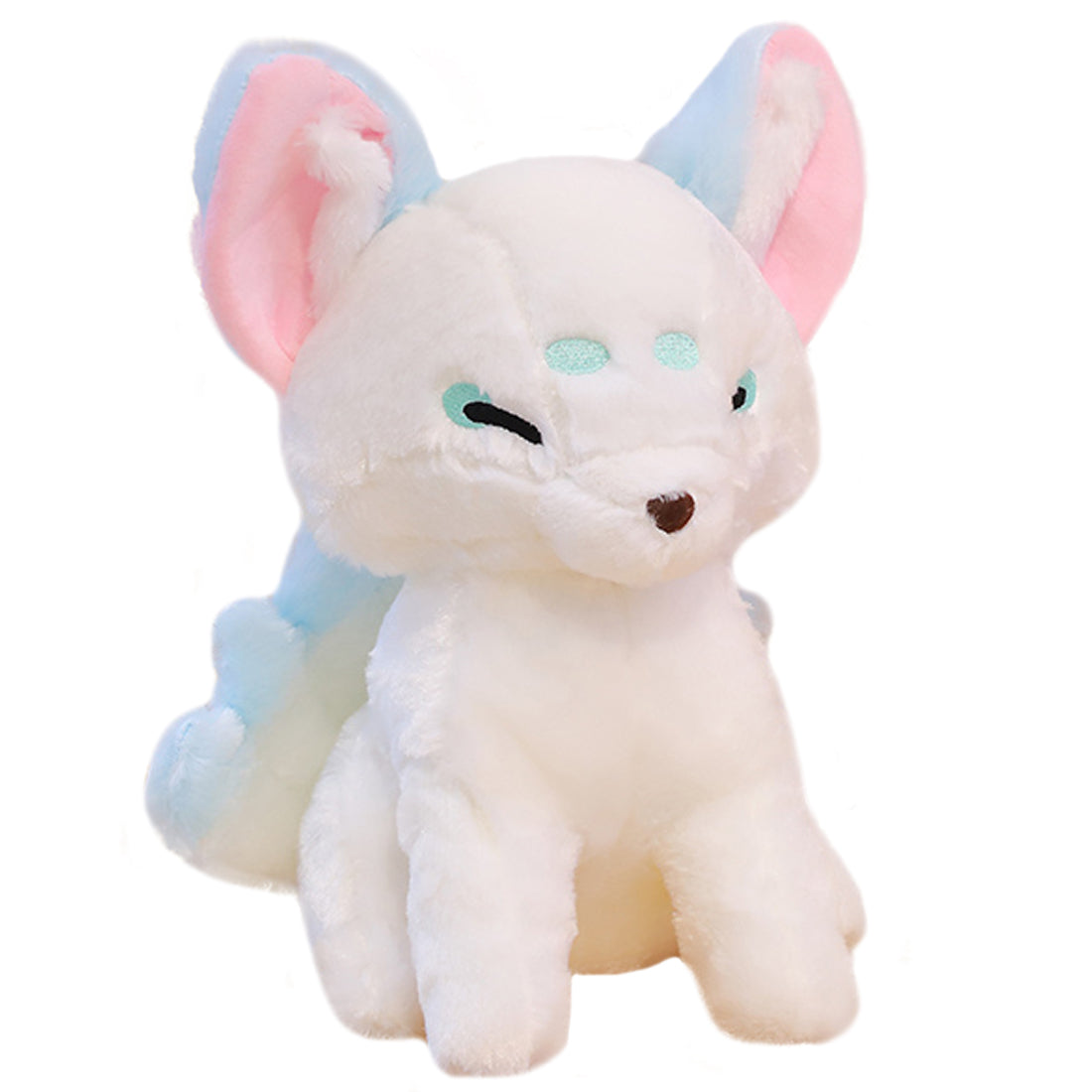 ELAINREN Lifelike Nine-Tailed Fox Stuffed Animals Toy/14.9''x11.8''x7.8''