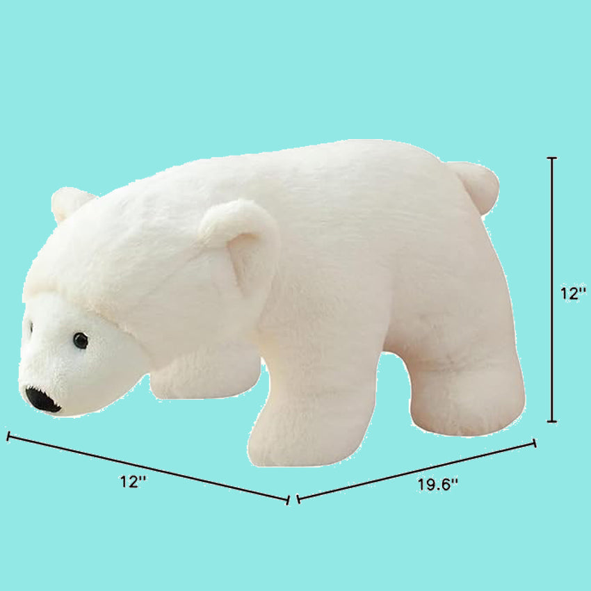 ELAINREN Big Ice Bear Stuffed Animals Pillow/19.6''