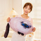 ELAINREN Chubby Siamese Kitten Stuffed Big Pillow Soft Fat Siamese Cat Plush Toy/15.7''