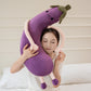 ELAINREN Big Eggplant Plush Long Body Pillow Soft Vegetable Stuff Toy /31''