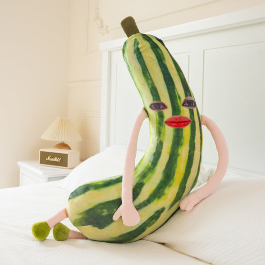 ELAINREN Big Cucumber Plush Long Body Pillow Soft Vegetable Stuffed Food Toy/31''