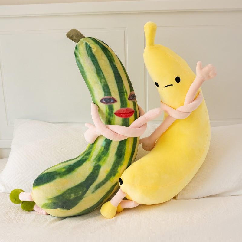 ELAINREN Big Cucumber Plush Long Body Pillow Soft Vegetable Stuffed Food Toy/31''