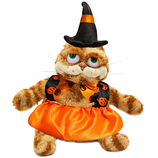 ELAINREN Stuffed Garfield Cat with Witch Costume/11.8Inch